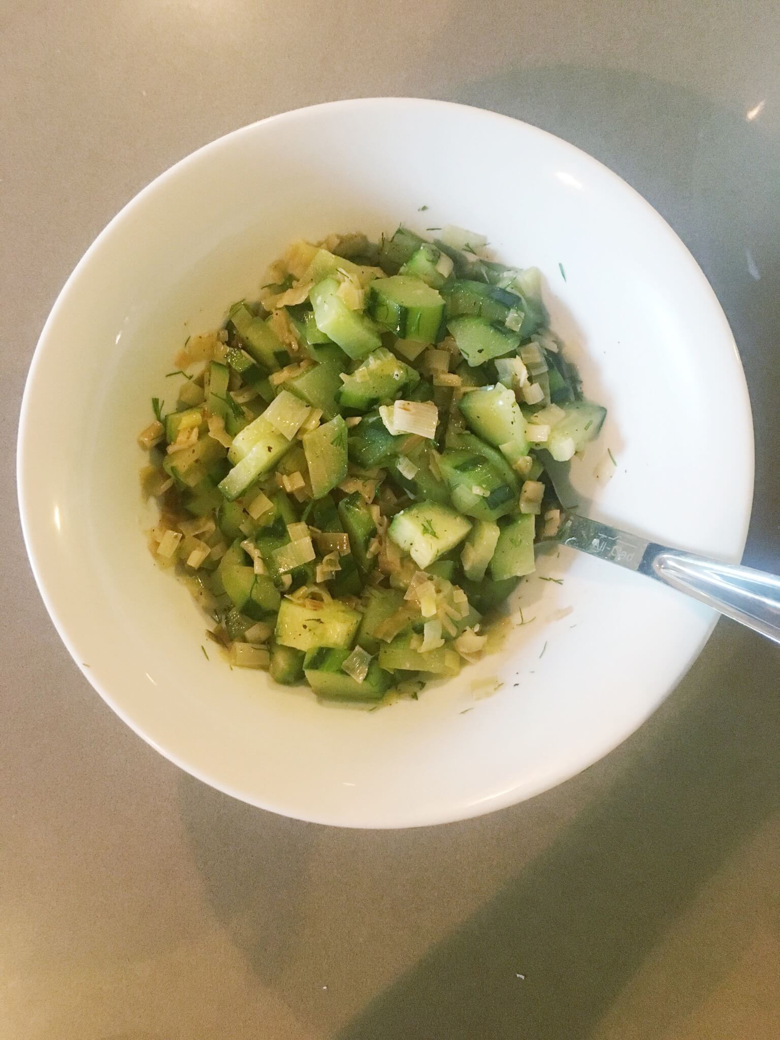 Recipe // Warm cucumber salad // www.https://www.thehisfor.com